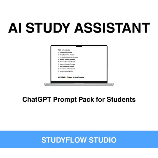 AI Study Assistant — Student ChatGPT Prompt Pack